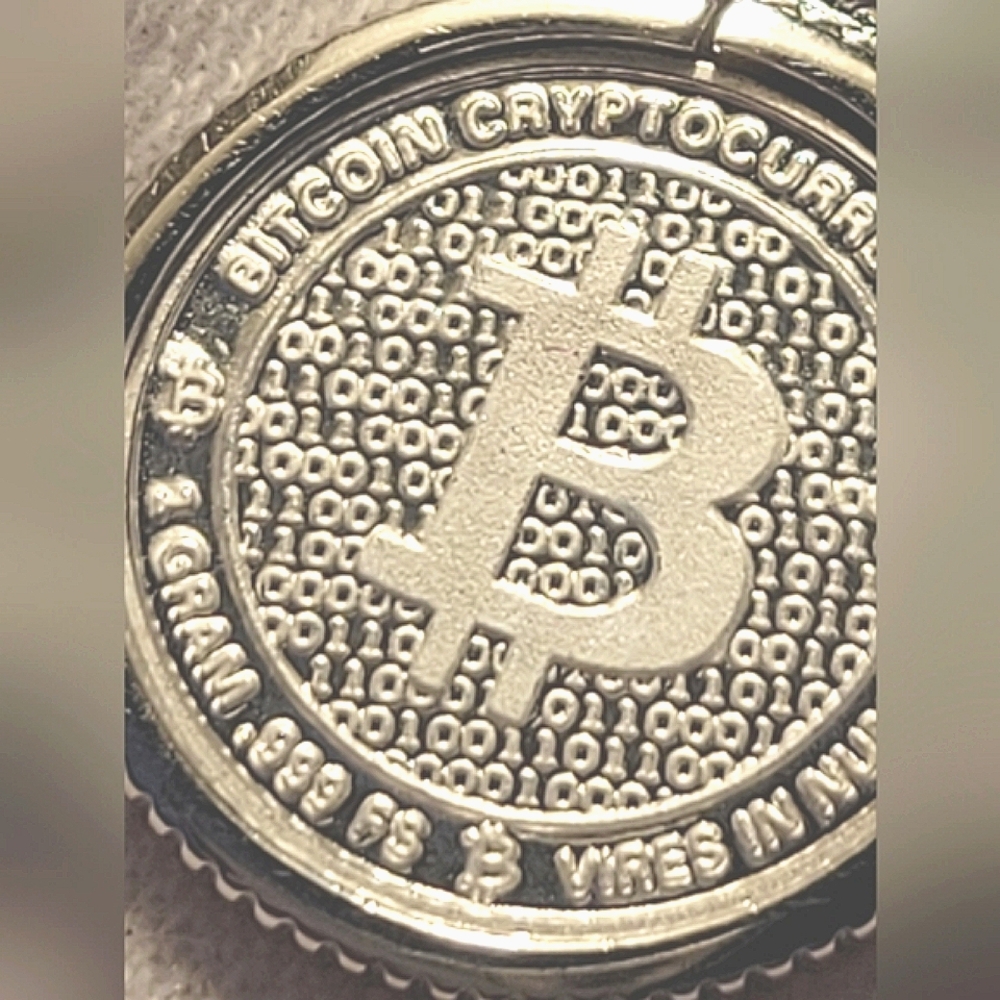 💲Fine Silver Pendant (1g) Bitcoin Specialty Round Crypto Reversible Jewelry 🔥 - Picture 4 of 6